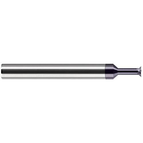 Harvey Tool Chamfer Mill: 1/2" Shank x .088" LOC x 4" OAL, 90° Included, 6 Flute, AlTiN, 910480-C3