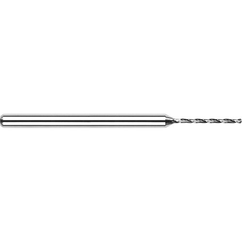 Harvey Tool Micro Drill: .113" Dia, .413" Flute Length, 1-1/2" OAL, 130° Point, Uncoated, 20481
