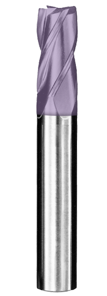 SGS Square End Mill: 3/32" Dia, 3/8" LOC, 1-1/2" OAL, 4 Flute, TiCN (Ti-NAMITE-C), Solid Carbide, 35501