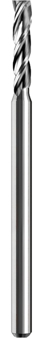 SGS Square End Mill: .055" Dia, .440" LOC, 2-1/2" OAL, 3 Flute, Bright/Uncoated, Solid Carbide, 01266