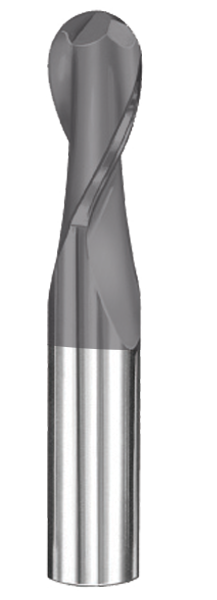 SGS 1/2" Dia, 2 Flute, Ball Nose End Mill - 30592