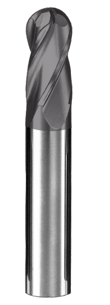SGS 6.00mm Dia, 4 Flute, Ball Nose End Mill - 48616