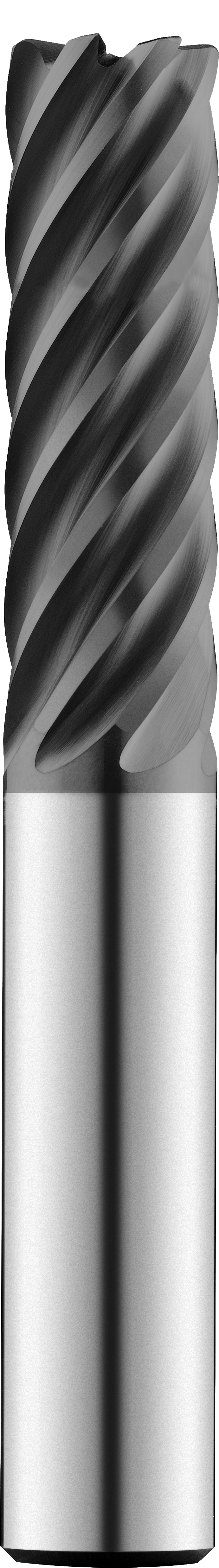 SGS 6.00mm Dia, 7 Flute, Corner Radius End Mill - 74336