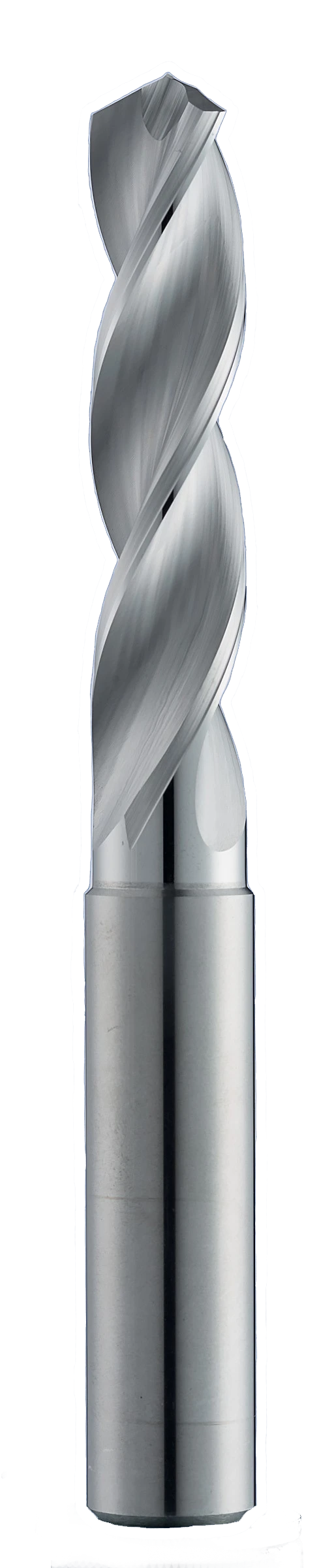 SGS Screw Machine Drill: 3/16" Dia, 1.732" Flute Length, 3.228" OAL, 124° Point, TiB2, Solid Carbide, 54806