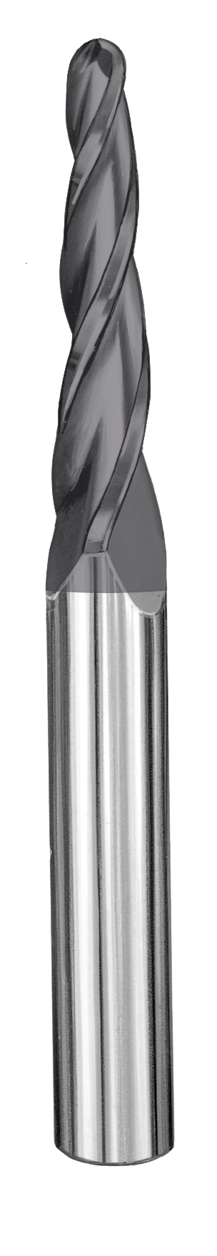 SGS 3/16" Dia, 3 Flute, Tapered (Ball) End Mill - 32478