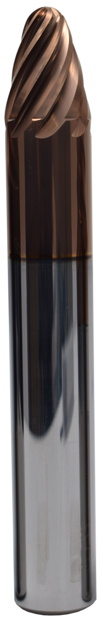 SGS 8.00mm Dia, 4 Flute, Tapered (Ball) End Mill - 45702