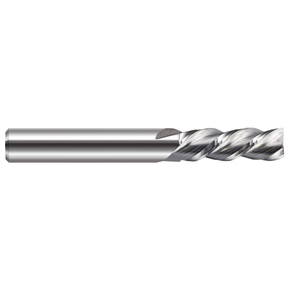 Harvey Tool Square End Mill: 3/64" Dia, .141" LOC, 1-1/2" OAL, 3 Flute, Uncoated, 896247