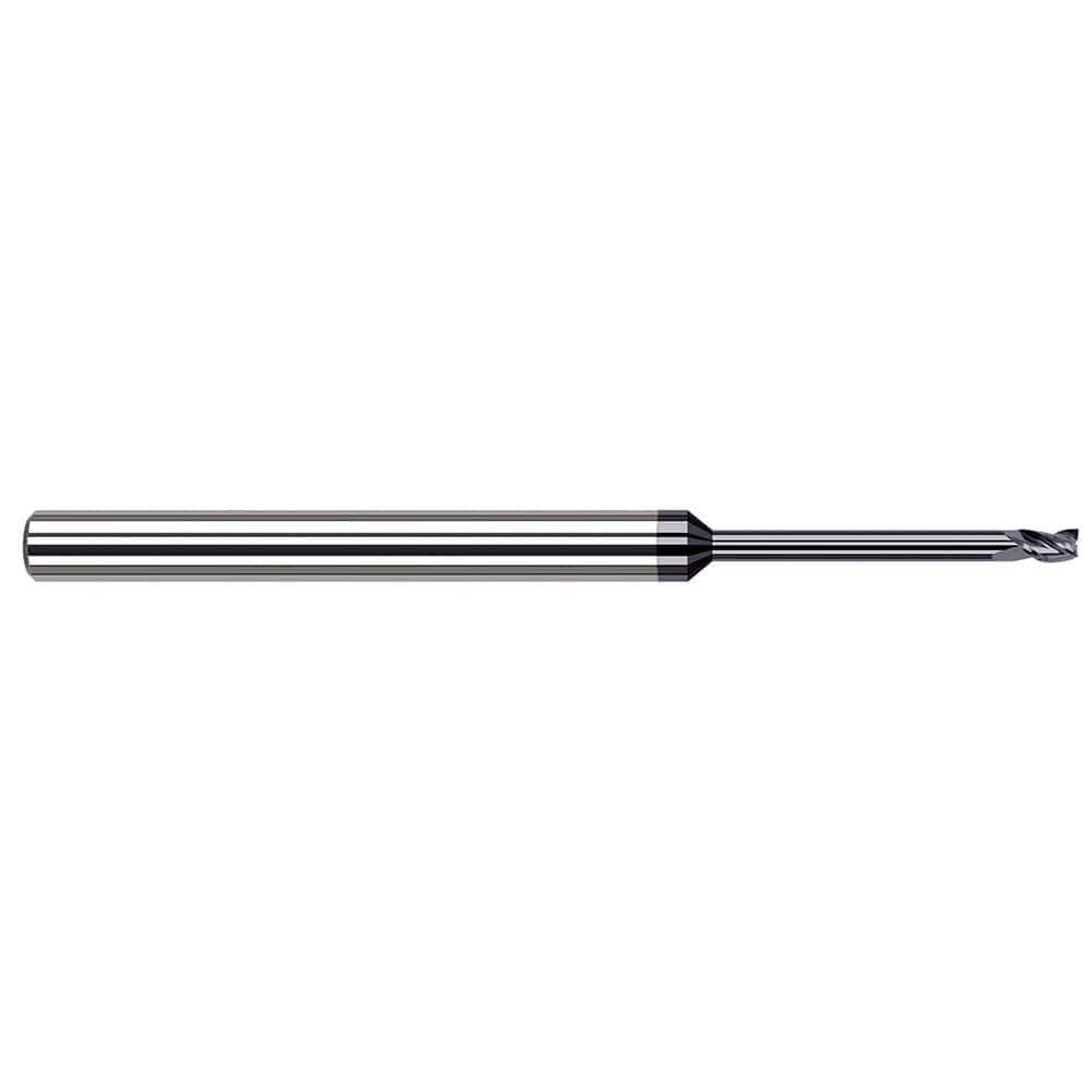Harvey Tool Square End Mill: 3/32" Dia, 9/64" LOC, 2-1/2" OAL, .950" Reach, 3 Flute, AlTiN, 909593-C3