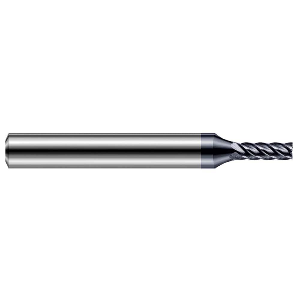 Harvey Tool Square End Mill: .020" Dia, .030" LOC, 2-1/2" OAL, 5 Flute, AlTiN Nano, 907420-C6
