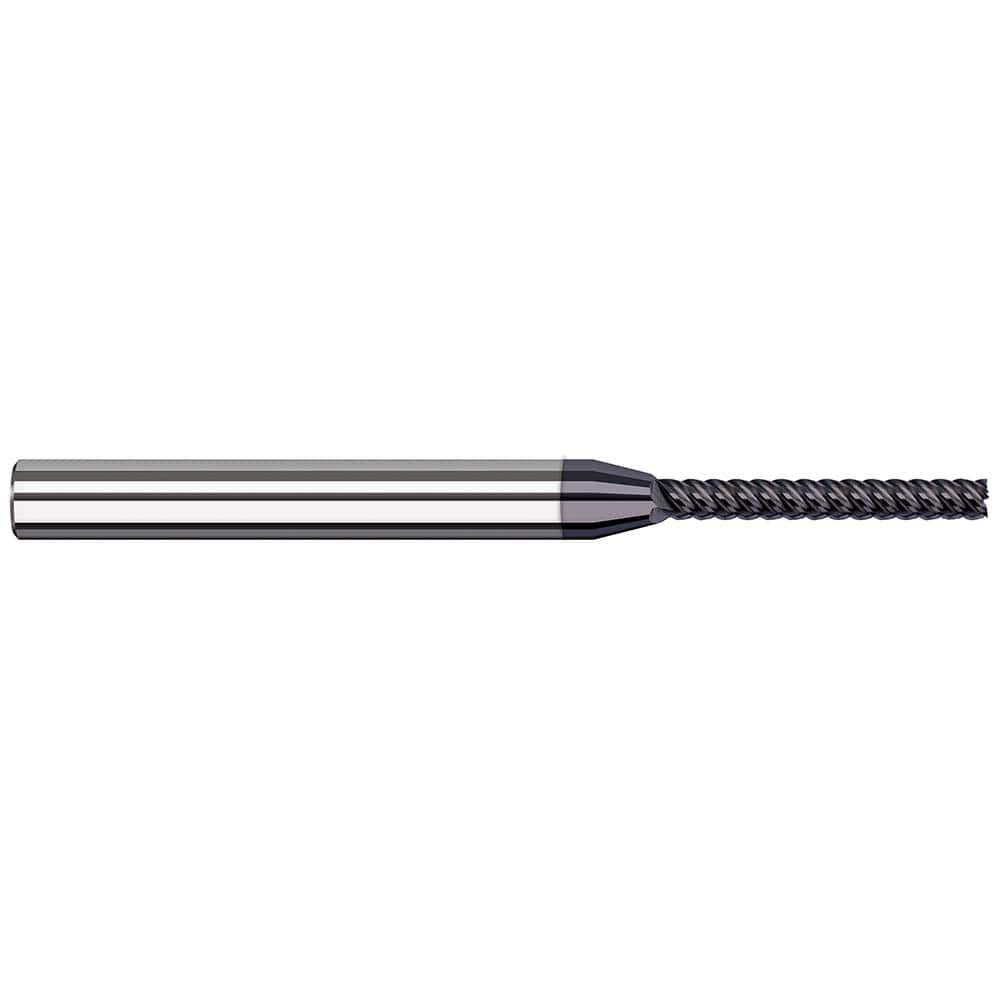 Harvey Tool Square End Mill: .060" Dia, 1/2" LOC, 2-1/2" OAL, 7 Flute, AlTiN Nano, 59060-C6