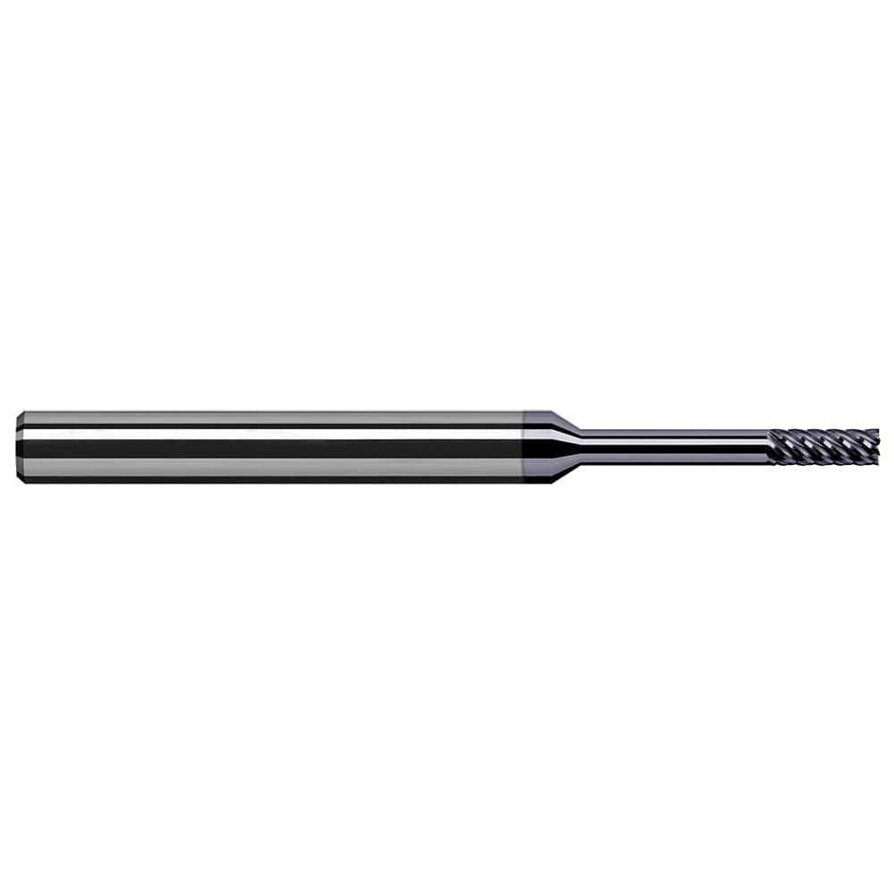 Harvey Tool Square End Mill: 1.50mm Dia, 4.50mm LOC, 50.00mm OAL, 12.00mm Reach, 7 Flute, AlTiN Nano, 924733-C6
