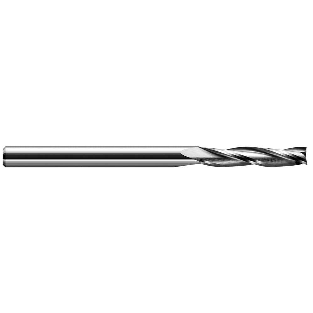 Harvey Tool Square End Mill: 3/16" Dia, .570" LOC, 2" OAL, 3 Flute, Uncoated, 770312