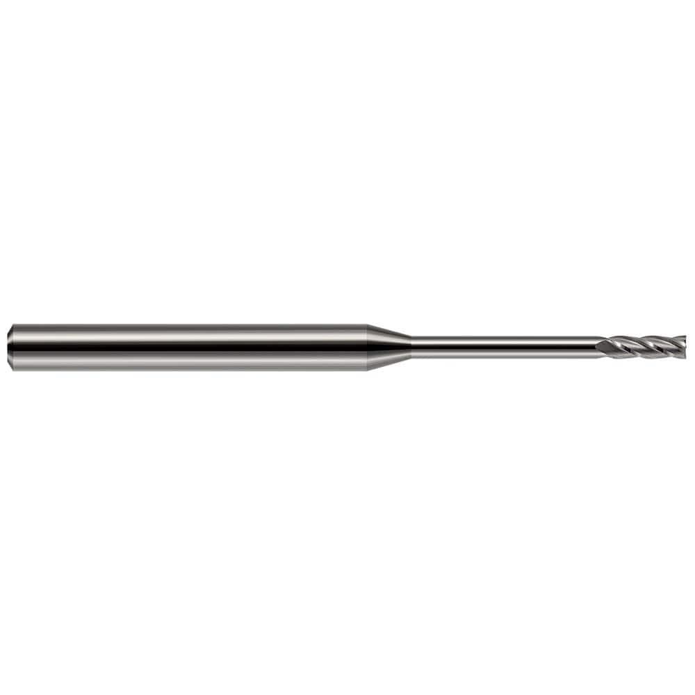 Harvey Tool Square End Mill: .035" Dia, .105" LOC, 1-1/2" OAL, .425" Reach, 2 Flute, Uncoated, 952035