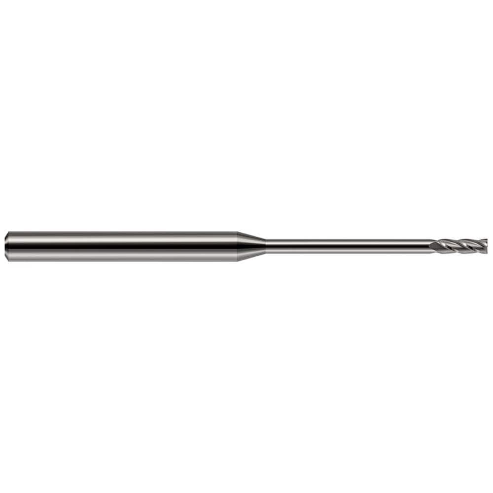 Harvey Tool Square End Mill: 1/8" Dia, 3/8" LOC, 3" OAL, 1-7/8" Reach, 2 Flute, Uncoated, 829208