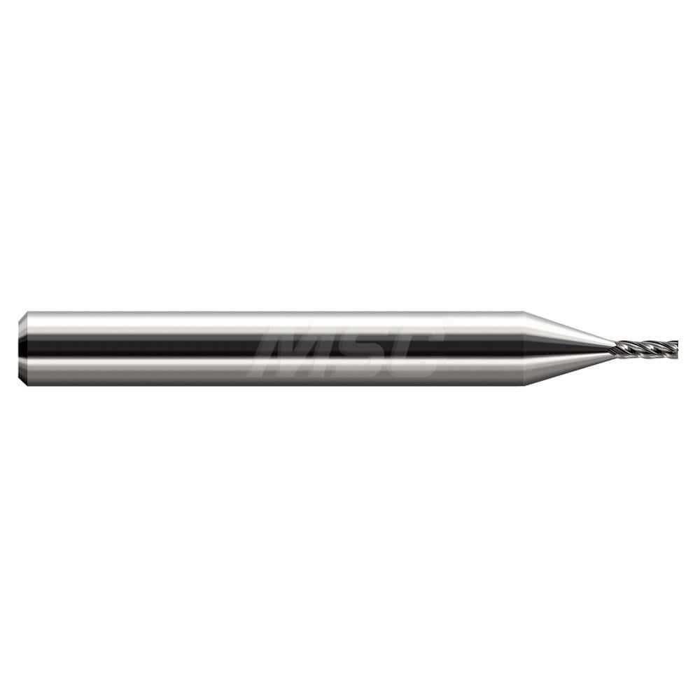 Harvey Tool Square End Mill: 1/64" Dia, .045" LOC, 2" OAL, 2 Flute, Uncoated, 760615