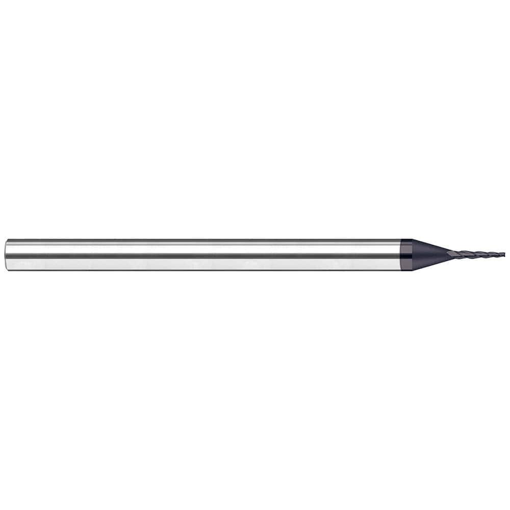 Harvey Tool Tapered End Mill: .090" Dia, 1/2" LOC, 2-1/2" OAL, 6° Per Side, 3 Flute, AlTiN Nano, 904390-C6