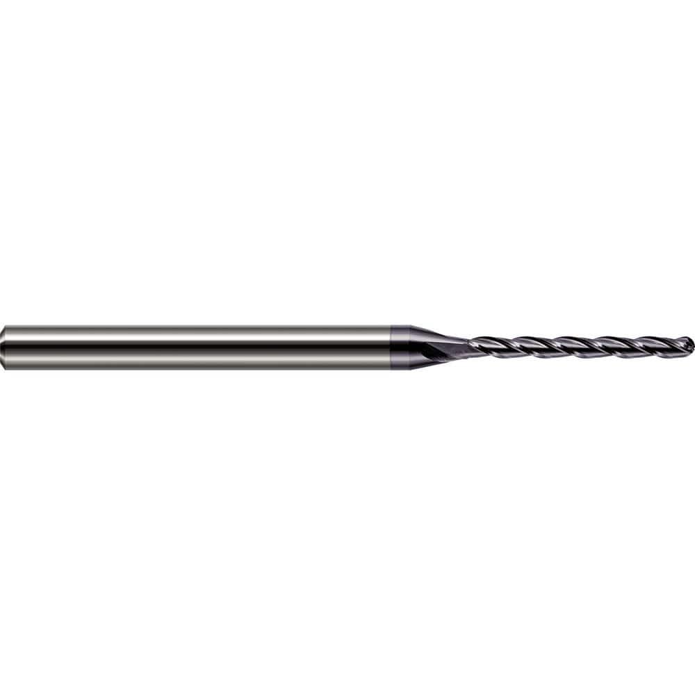 Harvey Tool Ball End Mill: 5/64" Dia, 1-3/16" LOC, 2-1/2" OAL, 3 Flute, AlTiN, 36078-C3