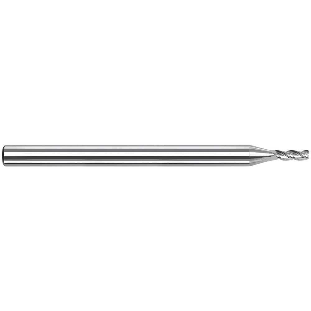 Harvey Tool Corner Radius End Mill: .020" Dia, .030" LOC, 1-1/2" OAL, .002" Corner Radius, 3 Flute, TiB2, 61720-C8