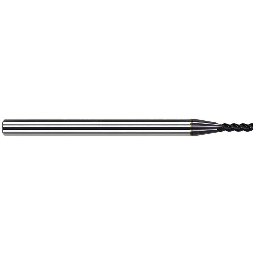 Harvey Tool Corner Radius End Mill: .025" Dia, 1/8" LOC, 2-1/2" OAL, .004" Corner Radius, 3 Flute, AlTiN, 53825-C3