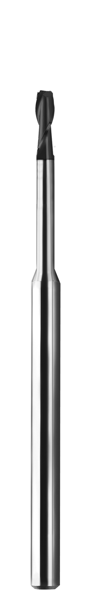 SGS Square End Mill: .080" Dia, .240" LOC, 2-1/2" OAL, .960" Reach, 2 Flute, Bright/Uncoated, Solid Carbide, 09388