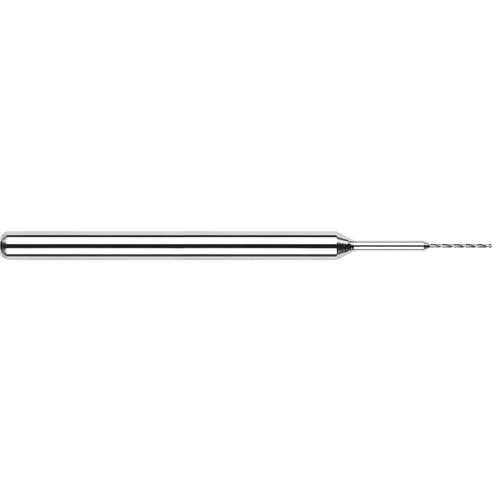 Harvey Tool Micro Drill: .020" Dia, .135" Flute Length, 1-1/2" OAL, 130° Point, Uncoated, 810200