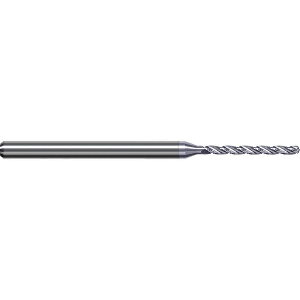 Harvey Tool Micro Drill: 1.27mm Dia, 15.00mm Flute Length, 50.00mm OAL, 130° Point, TiB2, ERY0500-C8