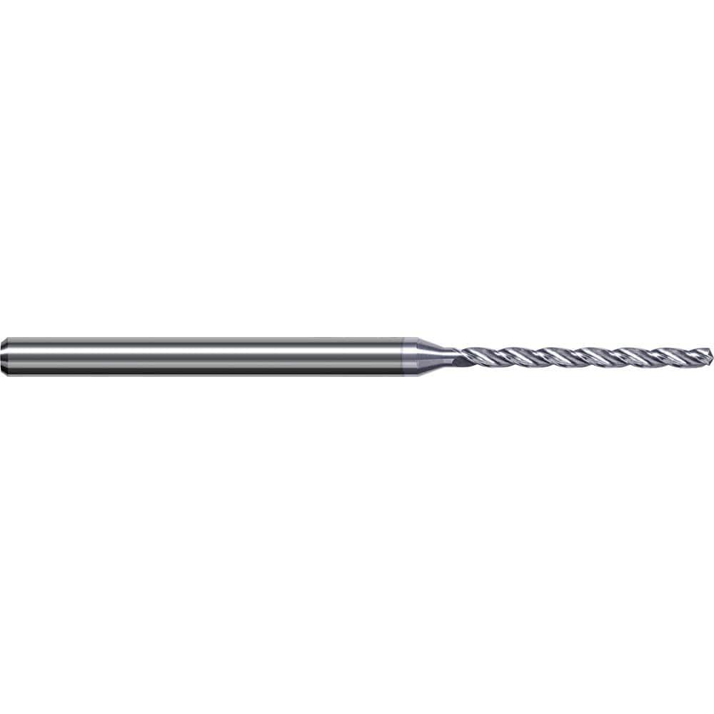 Harvey Tool Micro Drill: 1.092mm Dia, 15.00mm Flute Length, 50.00mm OAL, 130° Point, TiB2, DQW0430-C8