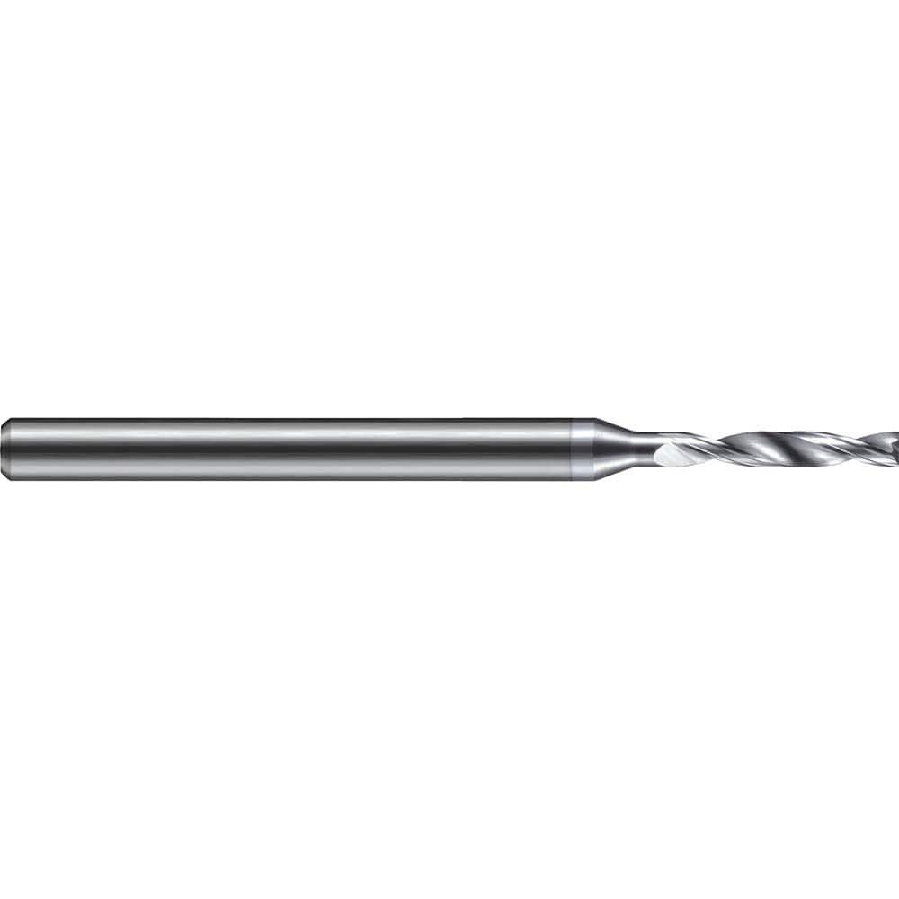 Harvey Tool Micro Drill: 2.87mm Dia, 19.00mm Flute Length, 63.00mm OAL, 180° Point, TiB2, FBD1130-C8