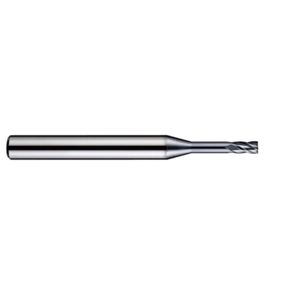 YG-1 Square End Mill: 3/16" Dia, 1/4" LOC, 2-3/8" OAL, 3/4" Reach, 4 Flute, Y-Coating, Solid Carbide, GMF28916
