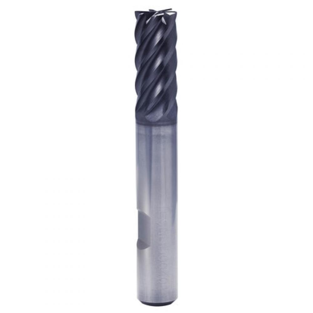 YG-1 Square End Mill: 8.00mm Dia, 19.00mm LOC, 63.00mm OAL, 6 Flute, Y-Coating, GMG13080