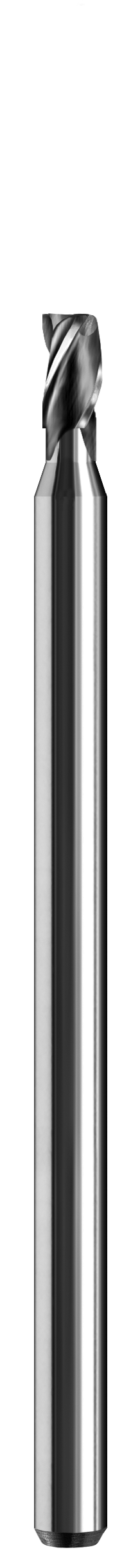 SGS Square End Mill: .020" Dia, .030" LOC, 1-1/2" OAL, 3 Flute, Bright/Uncoated, Solid Carbide, 04055