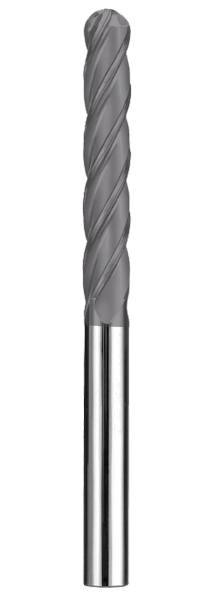 SGS 1/4" Dia, 4 Flute, Ball Nose End Mill - 31930
