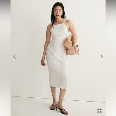 Elena Midi Dress in 100% Linen