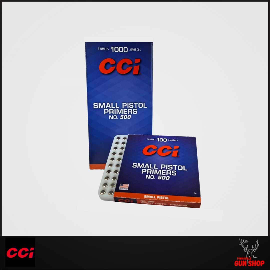 CCI SMALL PISTOL PRIMERS #500 100PK C14 129031