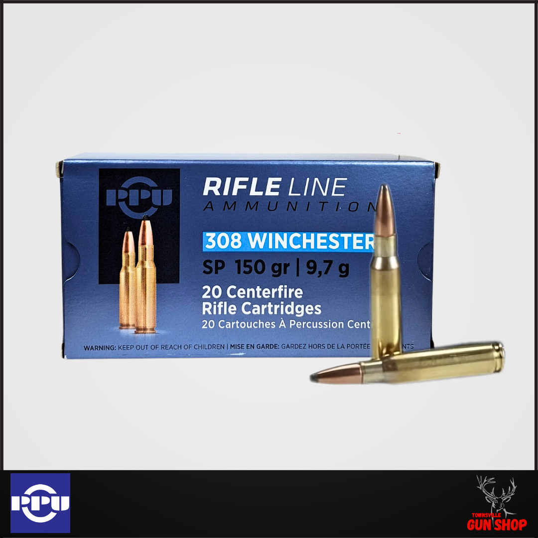 PPU .308 Winchester 150gr Soft Point Ammo 20pk | Townsville Gun Shop