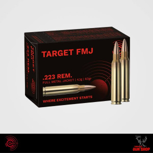 223REM GECO Target 63gr FMJ 50PK ammunition, available at Townsville Gun Shop. European-made with a heavier 63gr FMJ projectile for stable, accurate shooting. 223REM GECO Target 63gr FMJ 50PK ammunition, available at Townsville Gun Shop. European-made with a heavier 63gr FMJ projectile for stable, accurate shooting.