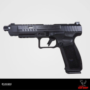 Canik METE SFx PRO 9mm Black pistol (SKU: CMETESFXPR) – polymer frame, optics-ready slide, threaded fluted barrel, tritium front sight, and ergonomic grip. Canik METE SFx PRO 9mm Black pistol (SKU: CMETESFXPR) – polymer frame, optics-ready slide, threaded fluted barrel, tritium front sight, and ergonomic grip.