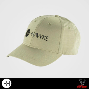 Front view of Hawke Strapback Ripstop Cap in Light Stone with embroidered Hawke logo — available at Townsville Gun Shop Australia Front view of Hawke Strapback Ripstop Cap in Light Stone with embroidered Hawke logo — available at Townsville Gun Shop Australia