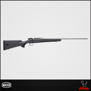 High-resolution product image of the MAUSER M18 308WIN Stainless Synthetic rifle (SKU: M18S308TH) available at Townsville Gun Shop, showcasing the rugged synthetic stock, stainless barrel, and precision German craftsmanship, perfect for Australian hunting and range use.