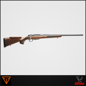 High-resolution image of the TIKKA T3X FOREST 30-06 SPRG 22.4'' (SKU: T3XFOR3006NS) showcasing its elegant oil-finished walnut stock with Monte Carlo cheekpiece, blued steel barrel and receiver, and ergonomic design tailored for precision shooting. Ideal for Australian hunters and sport shooters seeking a blend of classic aesthetics and modern performance.​