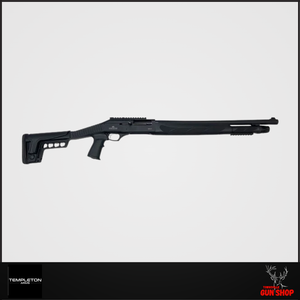 High-resolution image of the Templeton Arms T1000 12G Tactical Shotgun (SKU: DN-6T1000TAC20-AS) showcasing its 20-inch barrel, synthetic adjustable stock, ghost ring sights, and Weaver-style rail, ideal for hunting and range use in Australia. High-resolution image of the Templeton Arms T1000 12G Tactical Shotgun (SKU: DN-6T1000TAC20-AS) showcasing its 20-inch barrel, synthetic adjustable stock, ghost ring sights, and Weaver-style rail, ideal for hunting and range use in Australia.