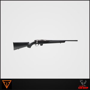 The Tikka T1X Multi Task Rimfire Rifle MY22 (SKU: T1XMTR22LR-MY22) features a 20-inch barrel and a matte black synthetic stock with textured grip areas. Its modular design allows for customization with T3x components, enhancing its versatility for various shooting applications.​
