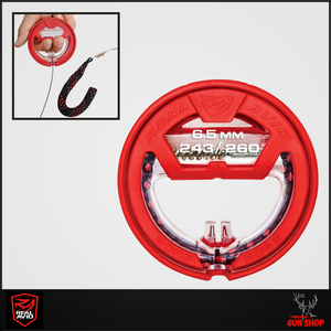 Real Avid Bore Boss .223 / 5.56mm (SKU: AVBB223) – compact, pull-through bore cleaner with brush, mop, and Flex-Case. Available now at Townsville Gun Shop.