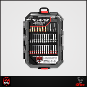Real Avid Accu-Punch Master Set (SKU: AVMAPS) – 37-piece gunsmith punch and bench block set for firearm maintenance and pin work. Available at Townsville Gun Shop Real Avid Accu-Punch Master Set (SKU: AVMAPS) – 37-piece gunsmith punch and bench block set for firearm maintenance and pin work. Available at Townsville Gun Shop