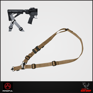 MAGPUL RVG Rail Vertical Grip (Black), SKU: MAG412-BLK, mounted on a Picatinny rail. Lightweight, ergonomic foregrip designed for improved weapon handling in tactical, range, or Australian field conditions. Available at Townsville Gun Shop.