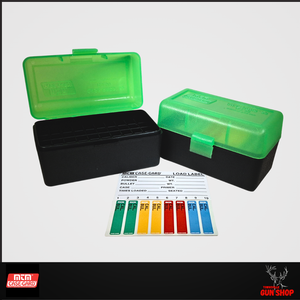 Image of the MTM RS-50-16T Rifle Ammo Box (SKU: RS-50-16T), designed to hold 50 rounds of .204 Ruger, .222 Rem, .223 Rem, or 5.56 NATO. Features a blue-tinted transparent lid, snap-lock latch, and rugged polymer build — ideal for Australian hunters and reloaders. Image of the MTM RS-50-16T Rifle Ammo Box (SKU: RS-50-16T), designed to hold 50 rounds of .204 Ruger, .222 Rem, .223 Rem, or 5.56 NATO. Features a blue-tinted transparent lid, snap-lock latch, and rugged polymer build — ideal for Australian hunters and reloaders.
