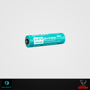 OLIGHT 21700 Rechargeable 3.6V 5000mAh Li-ion Battery – High-performance cell with built-in protection circuit (SKU BAT-217C50)