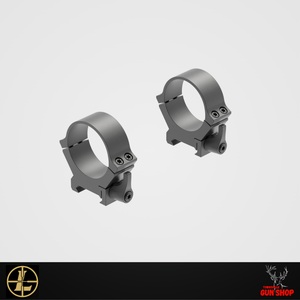 Leupold 34mm High QRW2 Ring (SKU: LE177274) showing matte black forged aluminium with quick-release lever mechanism for Weaver-style mounts. Leupold 34mm High QRW2 Ring (SKU: LE177274) showing matte black forged aluminium with quick-release lever mechanism for Weaver-style mounts.