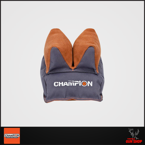 CH40473 – Champion prefilled tan and black rear shooting rest bag with durable non-slip fabric and stable profile for accurate rifle support.