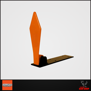 CH44886 – Champion spring-loaded .22LR diamond silhouette target in bright orange, mounted on powder-coated steel base with ground stakes. CH44886 – Champion spring-loaded .22LR diamond silhouette target in bright orange, mounted on powder-coated steel base with ground stakes.